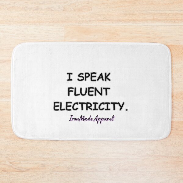 Item preview, I Speak Fluent Electricity Electrician T-Shirt | Funny Electrical Worker Humor Tee for Linemen & Skilled Trades designed and sold by IronMade Apparel.