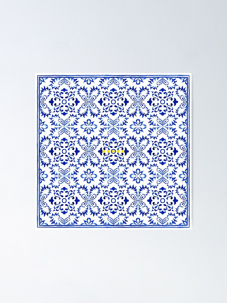 Thumbnail 1 of 3, Poster, China blue pattern designed and sold by RedLea1208.