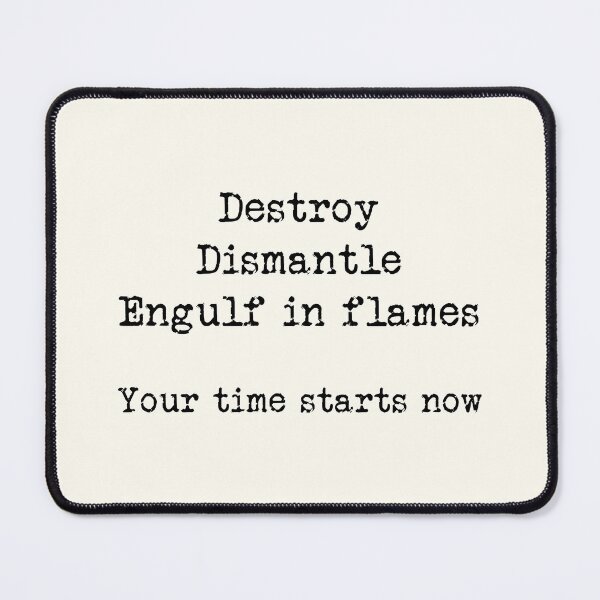 Item preview, Taskmaster | Destroy, Dismantle, Engulf in Flames designed and sold by eldram.