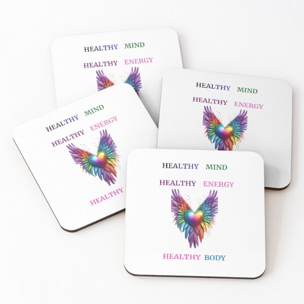 Item preview, HEALTHY MIND HEALTHY  ENERGY  HEALTHY BODY QUOTED PRODUCTS TO ATTRACT HEALTH designed and sold by Brewgoodness.