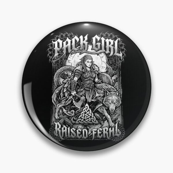 Item preview, Viking Woman Wolf Pack Girl Raised Feral Norse Mythology designed and sold by GrandeDuc.