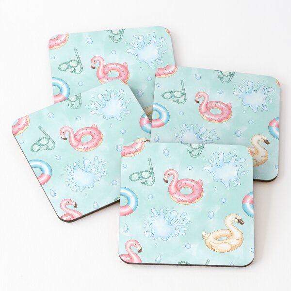 Item preview, Cute Flamingo Pool Float Pattern designed and sold by naragon4289.
