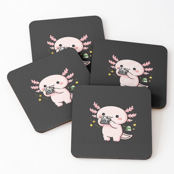 Item preview, Photographer Axolotl – Cute Kawaii Camera Axolotl Embroidery Style designed and sold by ColorSplash123.