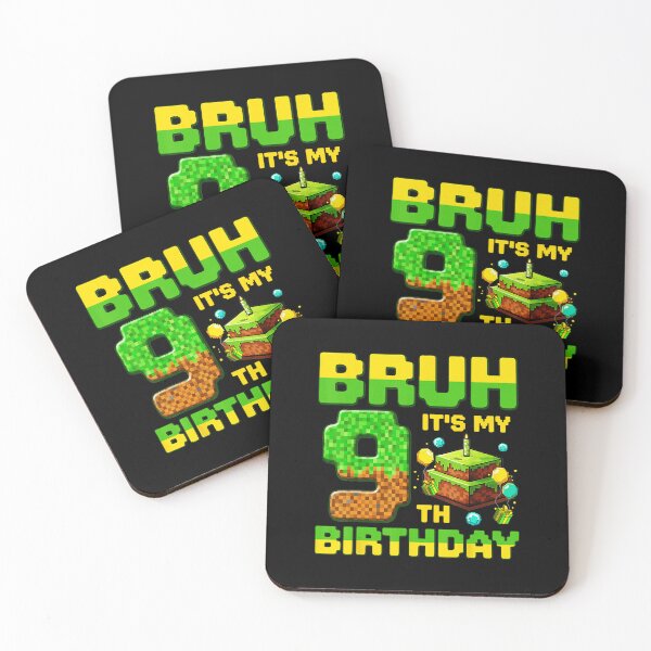 Item preview, Bruh It’s My 9th Birthday Pixel Gamer Style  designed and sold by FGTV2021.