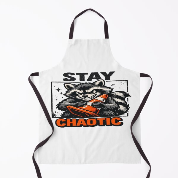 Item preview, Chaotic Raccoon Holding Traffic Cone – Funny Mischief Illustration for Humor Lovers and Trendy Decor designed and sold by Bright Nest Studio.