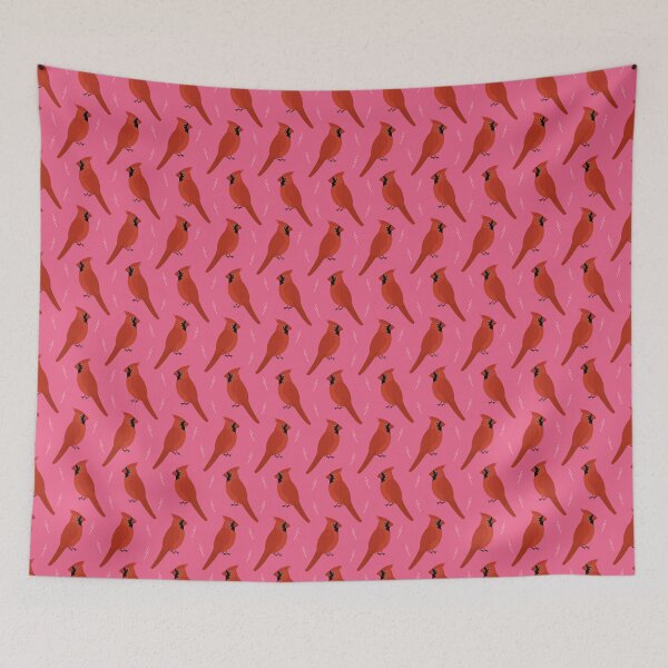 Item preview, Red cardinals on pink designed and sold by reneesillus.