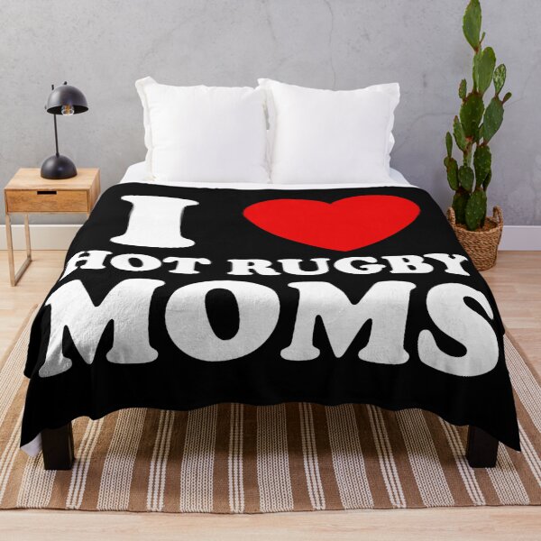 Item preview, I Love Hot Rugby Moms Funny Sports Saying designed and sold by GabrieSketcham.