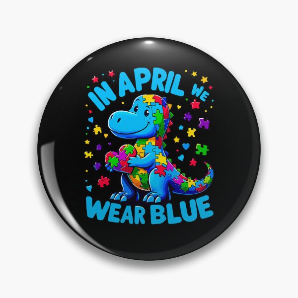 Item preview, Cute T Rex Dino Autism Awareness In April We Wear Blue Kids designed and sold by ChrisyBonanno.