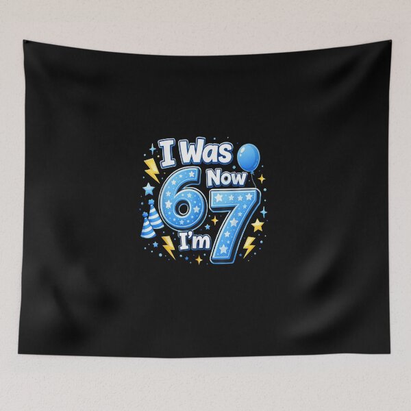 Item preview, 6 7 Birthday Boy 7 Years Old I was 6 Now I'm 7 67 Meme Kids designed and sold by MatherFisher.
