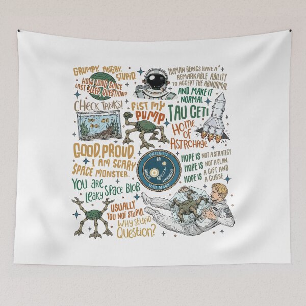 Item preview, Project Hail Mary Grumpy Rocky Quote designed and sold by HappyHedgeTees.