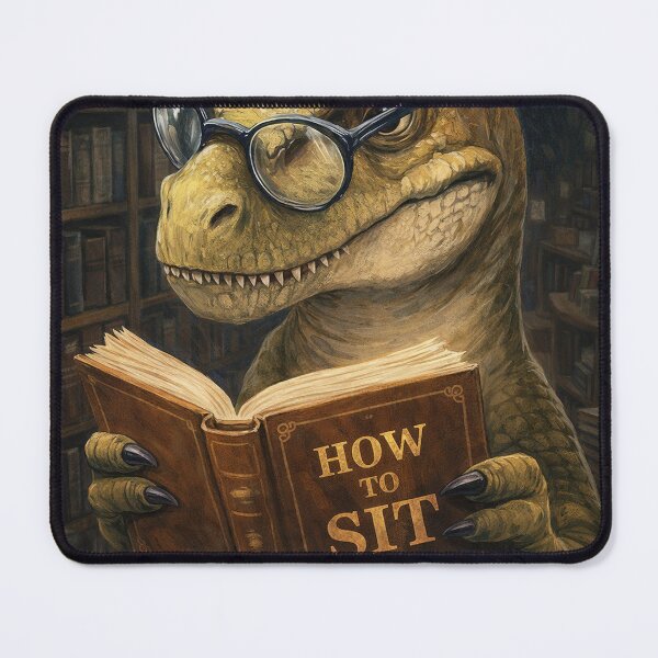 Item preview, Dino reading Book  designed and sold by LuluLeb.
