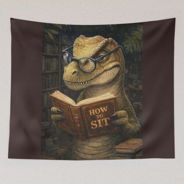 Item preview, Dino reading Book  designed and sold by LuluLeb.