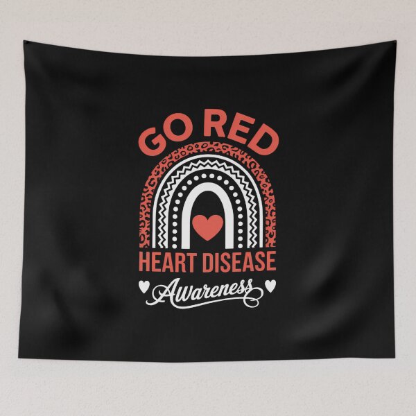 Item preview, Go Red Heart Disease Awareness Bleached Rainbow designed and sold by IdunayaStore.