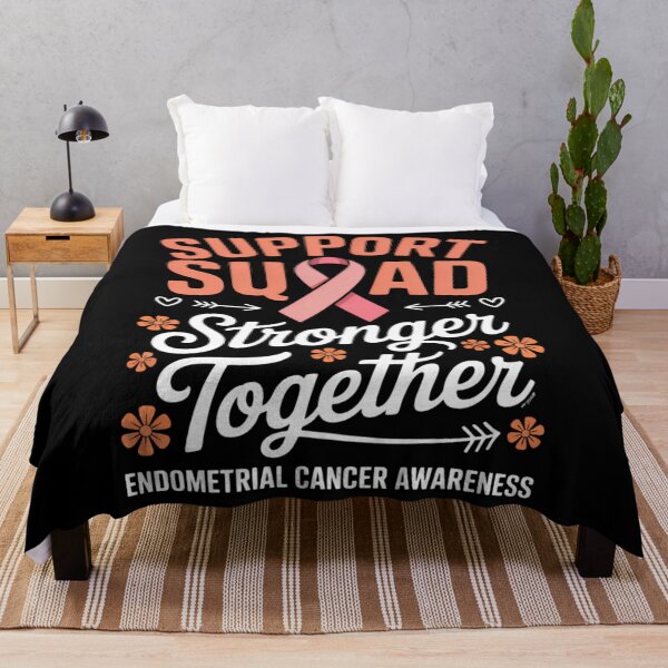 Item preview, Groovy Support Squad Peach Ribbon Endometrial Cancer designed and sold by HellD3vil-Art.