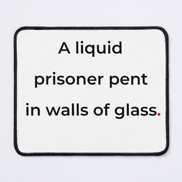 Item preview, "A liquid prisoner pent in walls of glass" - print black designed and sold by ariksworld.