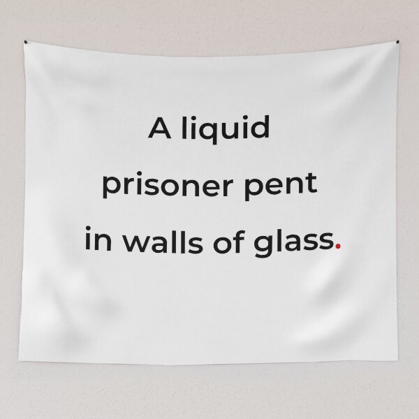 Item preview, "A liquid prisoner pent in walls of glass" - print black designed and sold by ariksworld.