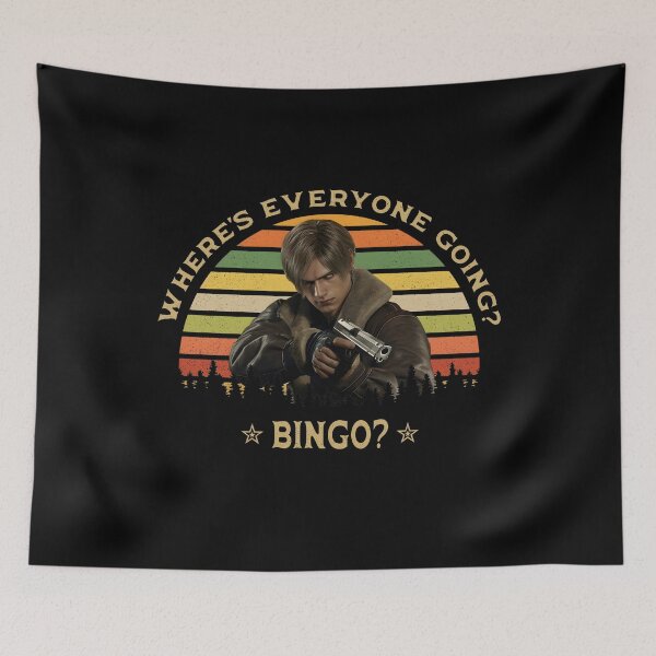 Item preview, Vintage Resident Evil Leon Kennedy Bingo designed and sold by HappyHedgeTees.