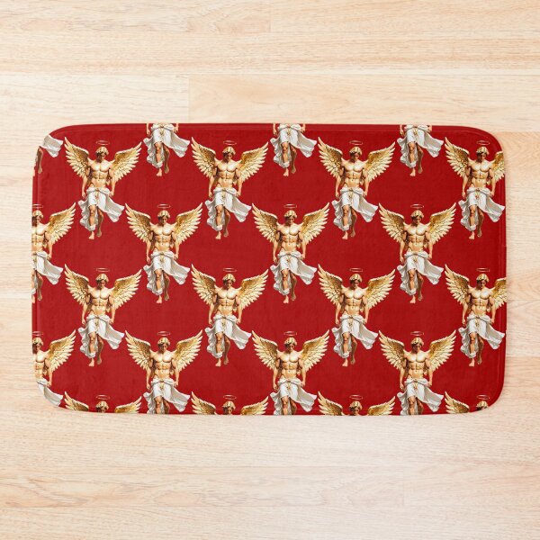 Item preview, Golden Angels Pattern Design On Red Background  designed and sold by PatternTitan.