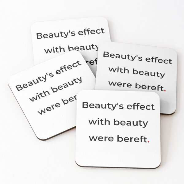Item preview, "Beauty's effect with beauty were bereft" - print black designed and sold by ariksworld.