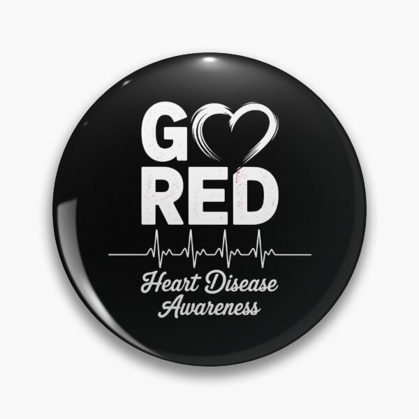 Item preview, Go Red Heartbeat & Red Ribbon Heart Disease Awareness Day designed and sold by IdunayaStore.