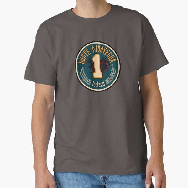 Item preview, Iceland Route 1 Travel Sticker + T-Shirt designed and sold by ROADTROOPER.