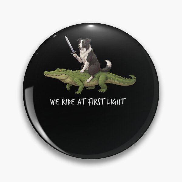 Item preview, We Ride at First Light Funny Border Collie Crocodile Dog Lover designed and sold by TerryConnells.