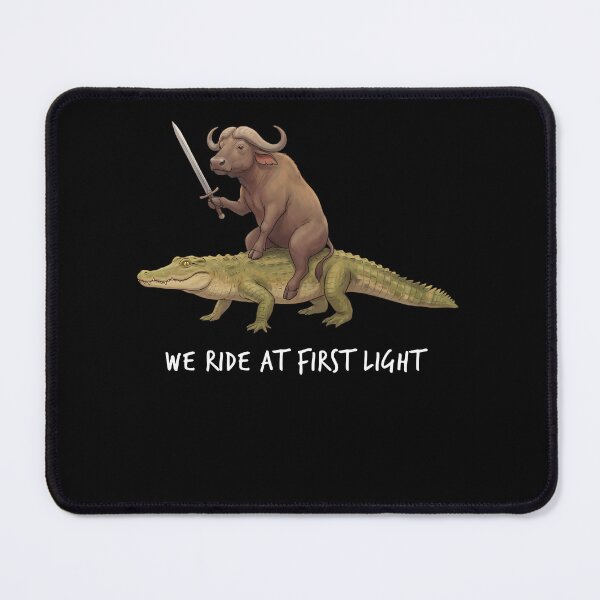 Item preview, We Ride at First Light Funny Buffalo Crocodile Animal Lover designed and sold by TerryConnells.