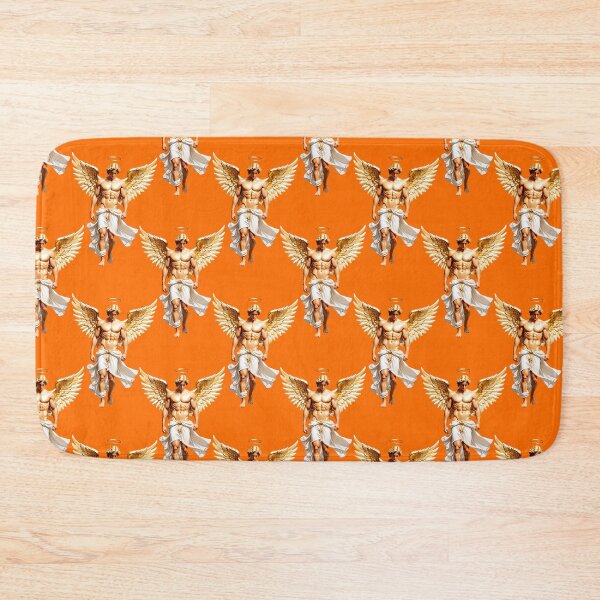 Item preview, Golden Angels Pattern Design On Orange Background  designed and sold by PatternTitan.