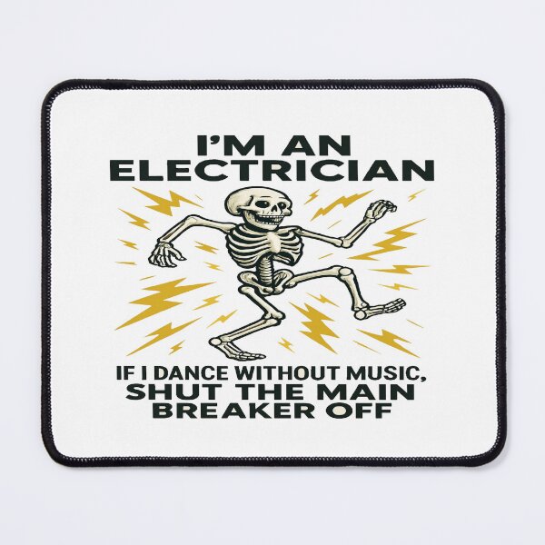 Item preview, Funny Electrician Skeleton Warning – Humorous Electrical Safety Design for Workers and DIY Enthusiasts designed and sold by Bright Nest Studio.