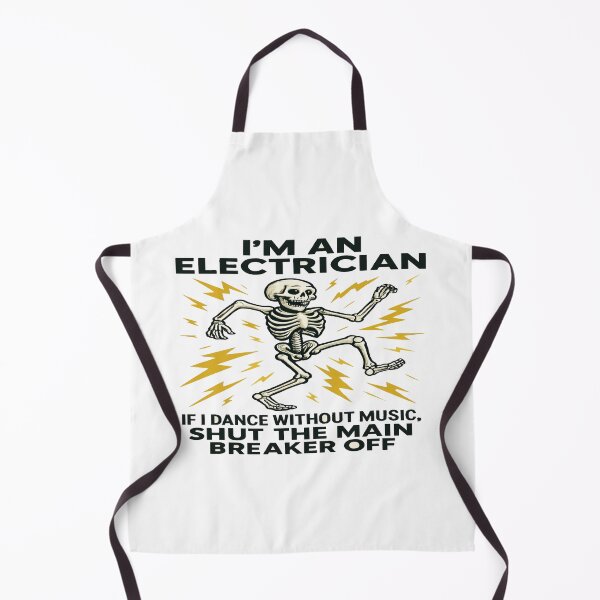 Item preview, Funny Electrician Skeleton Warning – Humorous Electrical Safety Design for Workers and DIY Enthusiasts designed and sold by Bright Nest Studio.