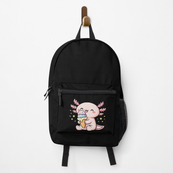 Artikelvorschau, Eiscreme-Liebhaber-Axolotl – Niedlicher Kawaii-Axolotl im Eiscreme-Stickerei-Stil entworfen und verkauft von ColorSplash123.