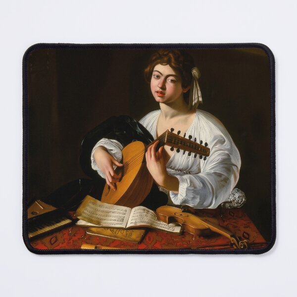 Item preview, Caravaggio Lute Player Baroque Music Painting Fine Art designed and sold by TheSoulOfArt.