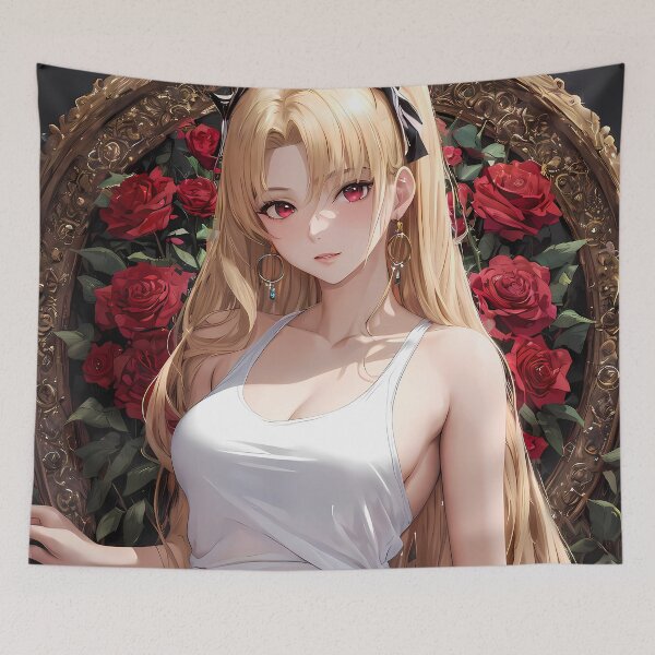 Item preview, Serene Space Ereshkigal Fate Grand Order Anime Girl Waifu White Rose Fantasy designed and sold by 108Recordings.