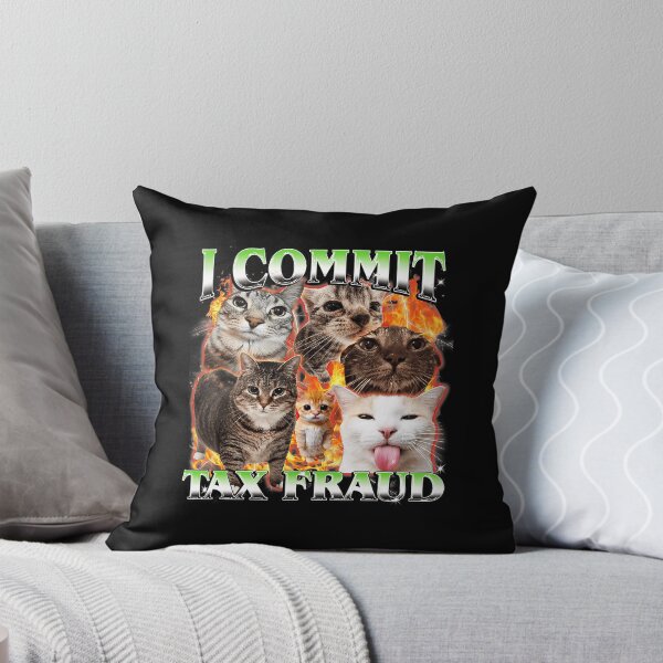 Item preview, I Commit Tax Fraud Funny Cat Meme Chaotic  designed and sold by tadmercado.
