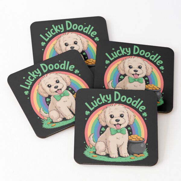 Item preview, Golden Lucky Doodle St Patrick's Day Dog Pet designed and sold by FaithAbbott.
