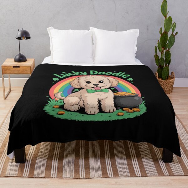 Item preview, Golden Lucky Doodle St Patrick's Day Dog Pet designed and sold by FaithAbbott.