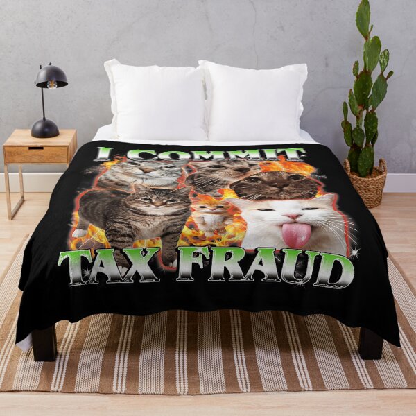 Item preview, I Commit Tax Fraud Funny Cat Meme Chaotic  designed and sold by tadmercado.