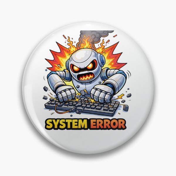 Item preview, System Error Funny Angry Robot Computer Crash Meme designed and sold by the-dovlat.