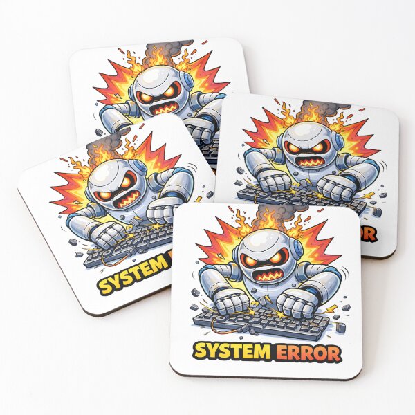 Item preview, System Error Funny Angry Robot Computer Crash Meme designed and sold by the-dovlat.