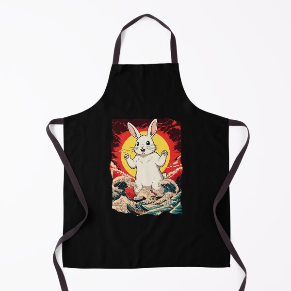 Item preview, Bunny Kaiju Japanese Wave Sunset Cute Animal designed and sold by JEFDodsonArt.