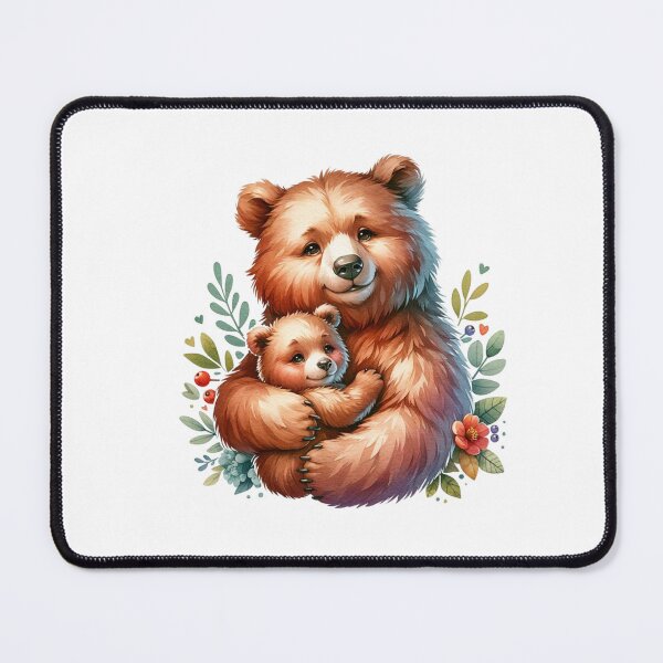 Item preview, Heartwarming Bear Mother and Cub  Illustration designed and sold by KrisGraphic45.