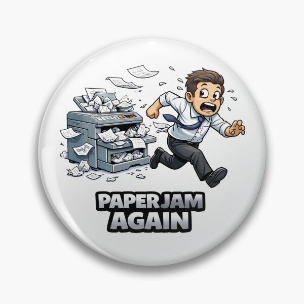 Item preview, Paper Jam Again Funny Office Printer Chaos Meme designed and sold by the-dovlat.
