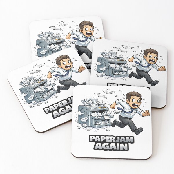 Item preview, Paper Jam Again Funny Office Printer Chaos Meme designed and sold by the-dovlat.