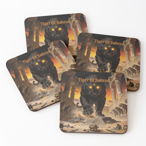 Item preview, Tiger of Sabrod — Ancient Dark Sacred Beast Art designed and sold by GeoWhimsy Studio.