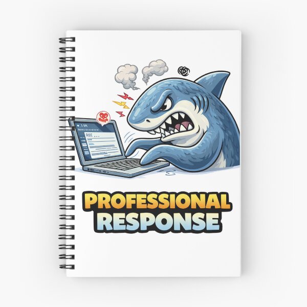 Item preview, Professional Response Funny Angry Email Shark Meme designed and sold by the-dovlat.