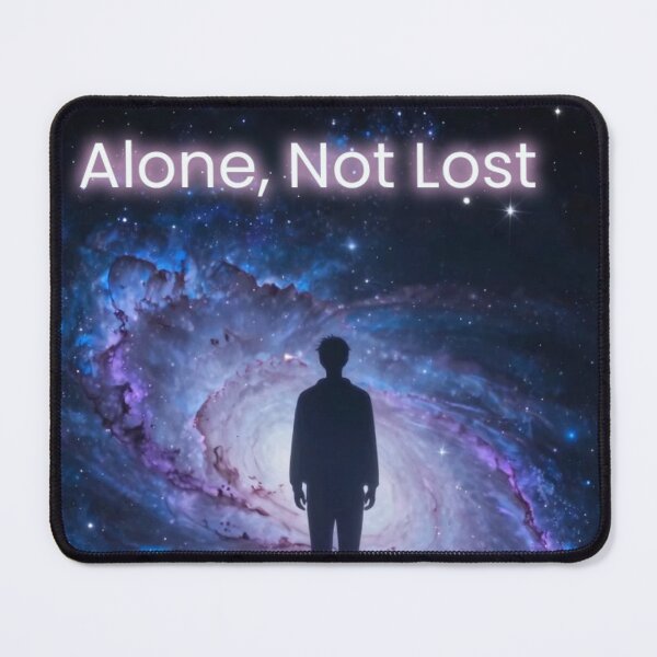 Item preview, Alone Not Lost Galaxy Aesthetic | Deep Space Minimal Quote T-Shirt designed and sold by PRINTNESTWEARCO.