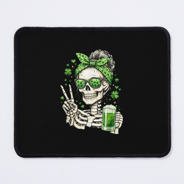 Item preview, Skull Sunglass Messy Bun Irish Funny St Patrick's Day Women designed and sold by MatherFisher.