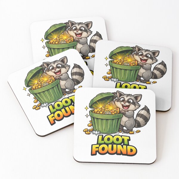 Item preview, Loot Found Funny Raccoon Treasure Gamer Meme designed and sold by the-dovlat.