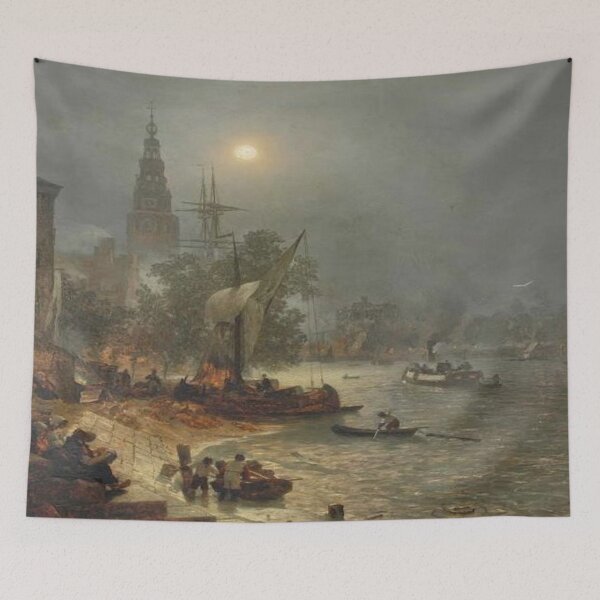 Item preview, Night view, Amsterdam designed and sold by SharonTheFirst.
