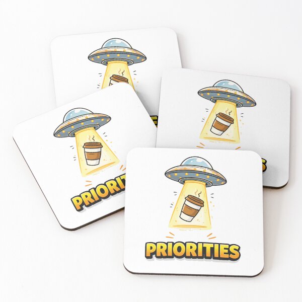 Item preview, Priorities Funny UFO Coffee Abduction Meme designed and sold by the-dovlat.